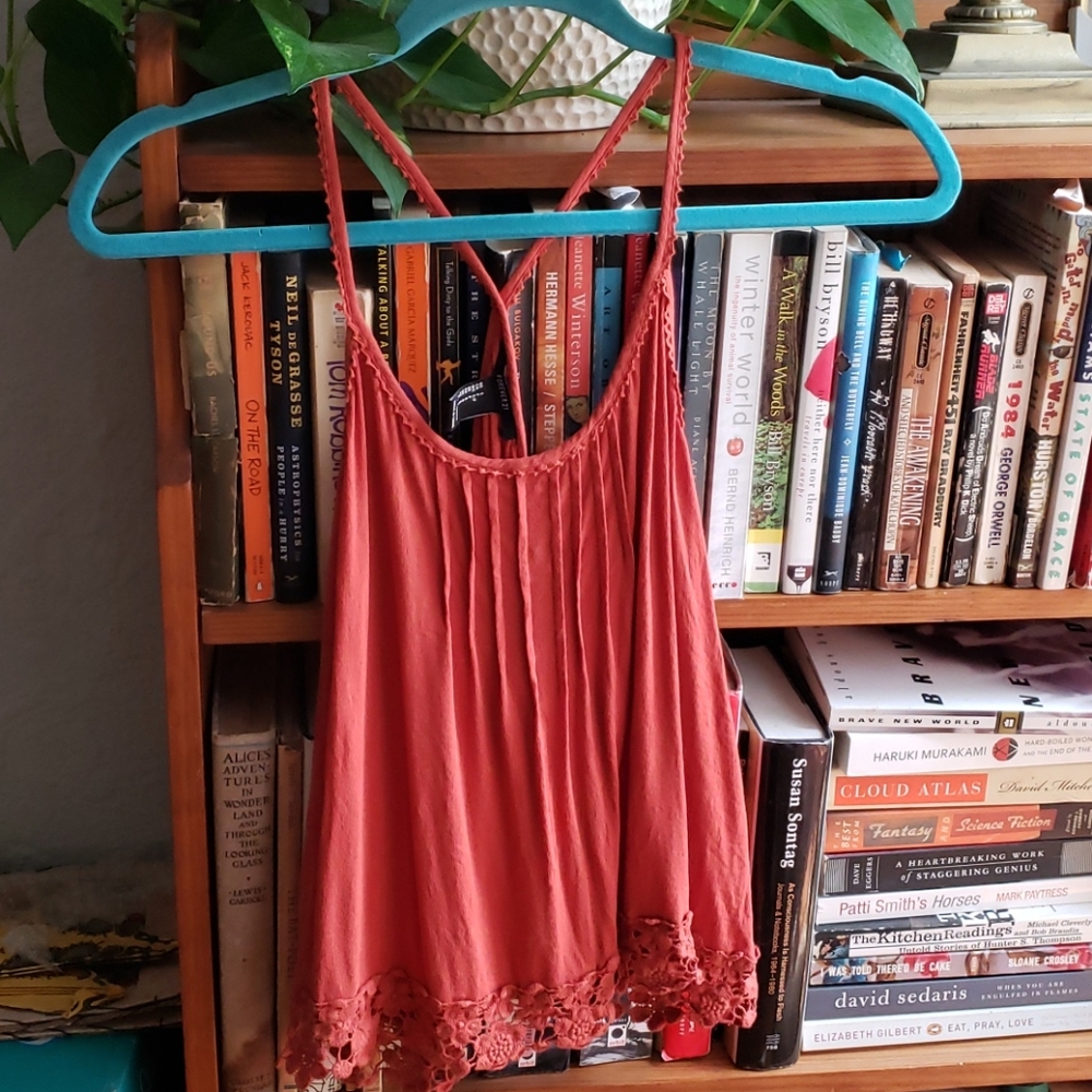 Orange Flowy Top